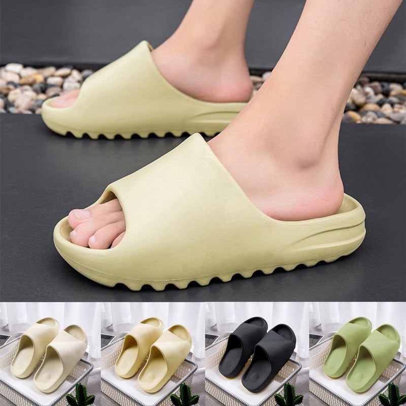 2023 Summer Cool Women Men Slippers Soft Sandals Women Beach Casual