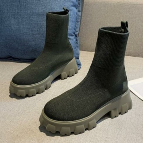 2023 New Women Luxury Brand Plus Size Women's Boots Couple Socks Shoes