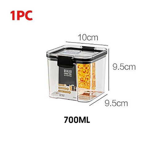 460-1800ml Plastic Food Storage Box Sets Stackable Kitchen Sealed Jar