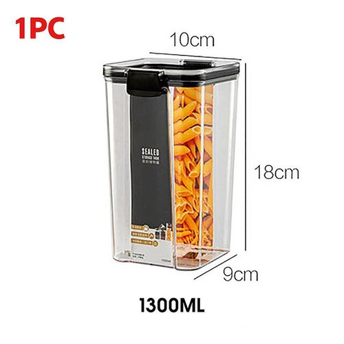 460-1800ml Plastic Food Storage Box Sets Stackable Kitchen Sealed Jar