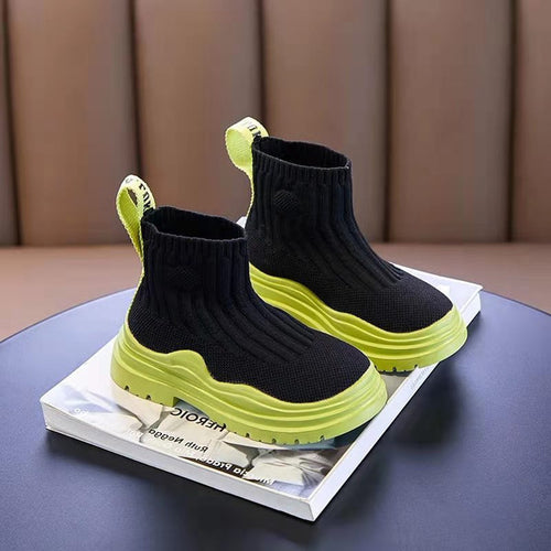 Boy/Girls shoes socks shoes 2022 spring high top boots breathable mesh