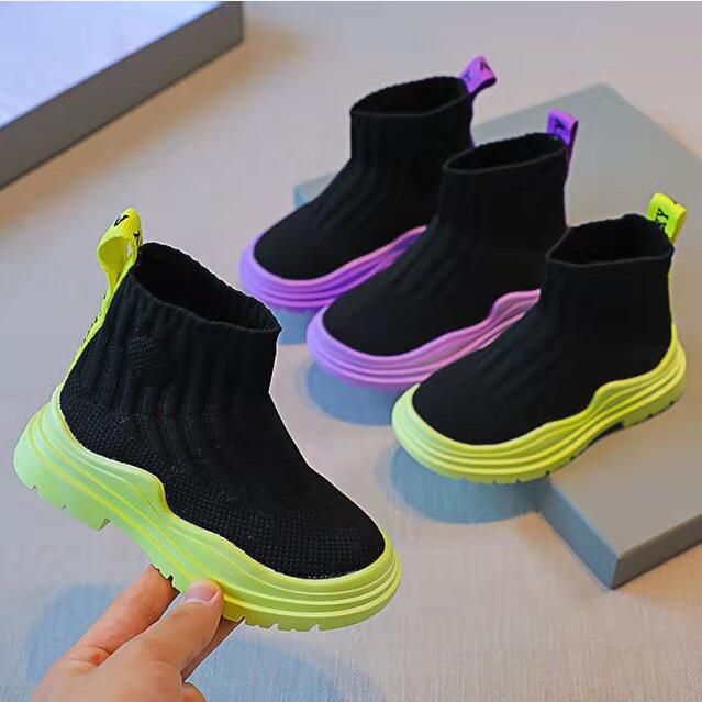 Boy/Girls shoes socks shoes 2022 spring high top boots breathable mesh