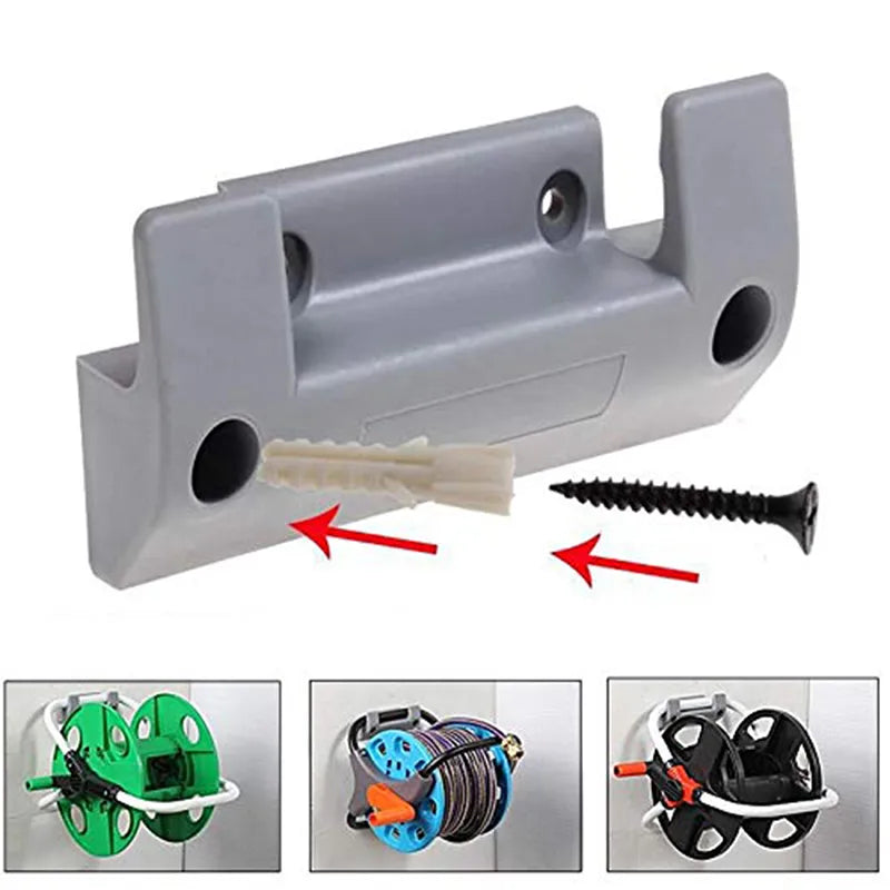 Wall Mounted Garden Hose Pipe Hanger Holder Storage Bracket Shed Fence