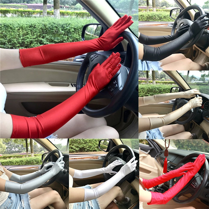 Summer Women Long Gloves | Gloves Long Sunscreen Silk | Long Gloves