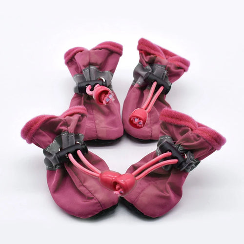 4pcs Waterproof Pet Dog Shoes Winter Warm Puppy Cats Dogs Socks