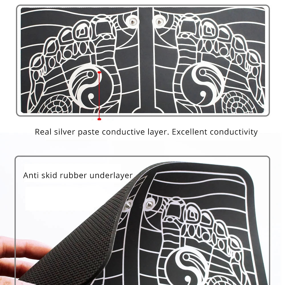 Remote Control EMS Foot Massager Pad Pulse Physiotherapy Micro-current