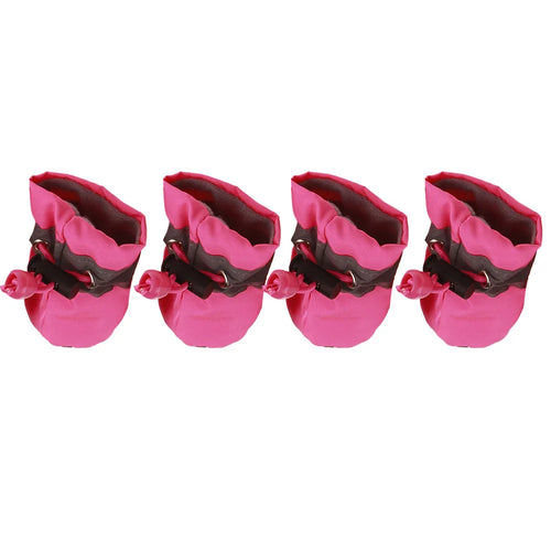 4pcs/set Waterproof Pet Dog Shoes Anti-slip Rain Snow Boot Footwear