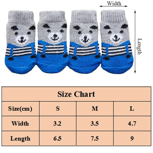 4pcs Waterproof Pet Dog Shoes Winter Warm Puppy Cats Dogs Socks