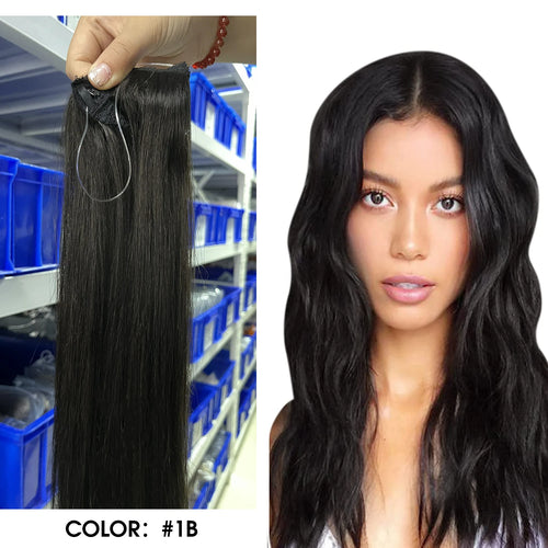 Full Shine Fish Line Hair Extensions Invisible Thread Hair Extension