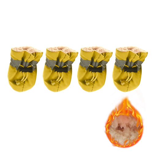 4pcs/set Waterproof Pet Dog Shoes Anti-slip Rain Snow Boot Footwear