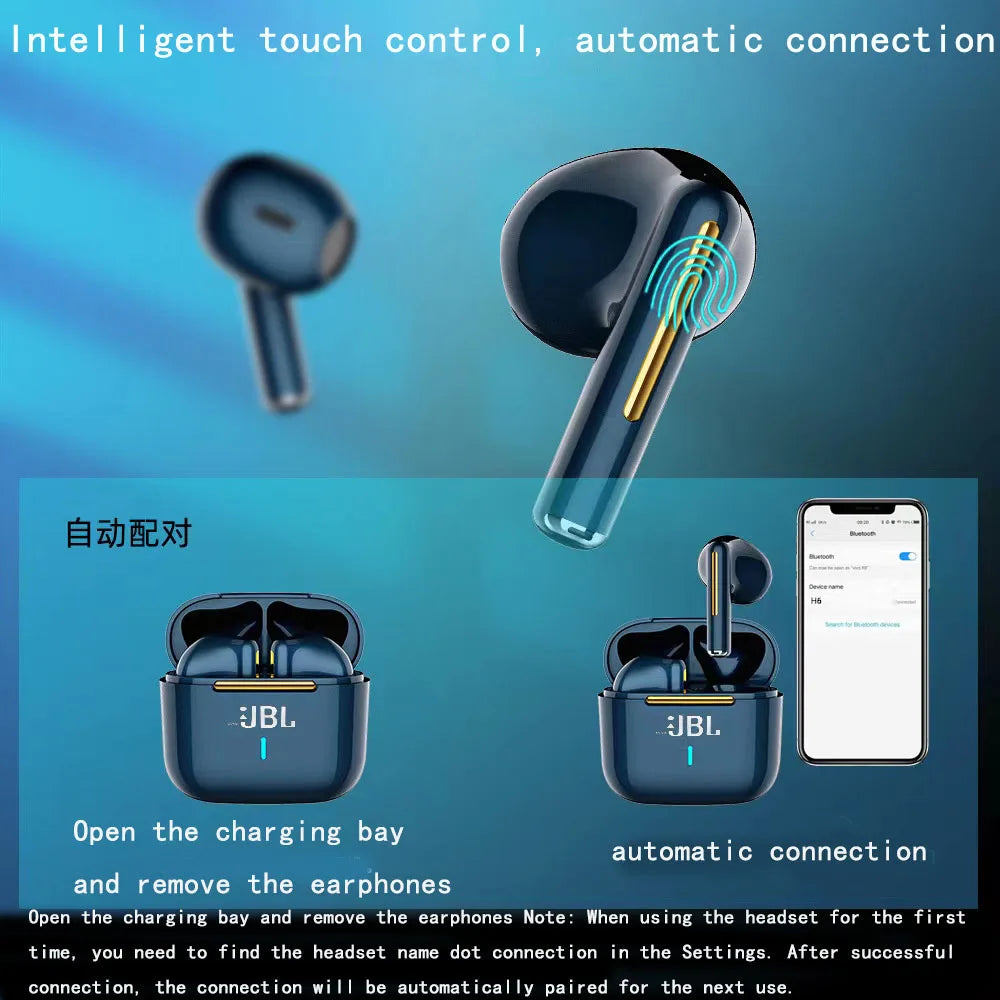 Original For wwJBL H6 Earphones Bluetooth Headphone Touch Control