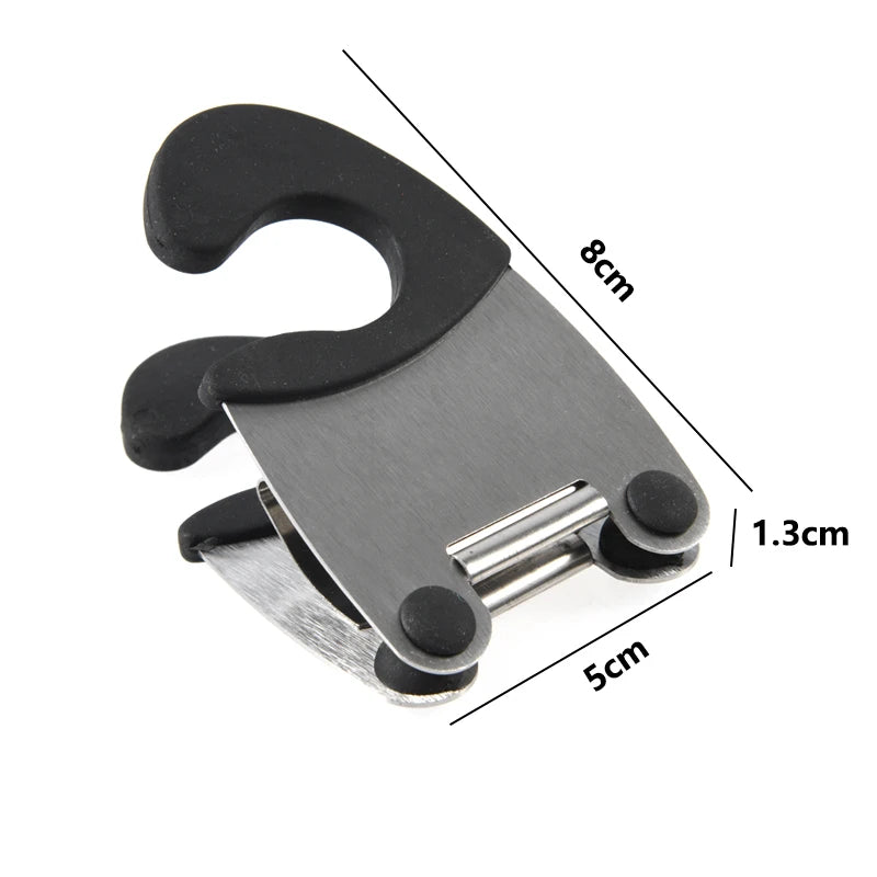 1Pcs Stainless Steel Pot Side Clips Anti-scalding Spoon Holder Kitchen