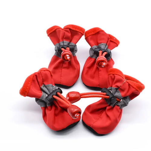 4pcs Waterproof Pet Dog Shoes Winter Warm Puppy Cats Dogs Socks