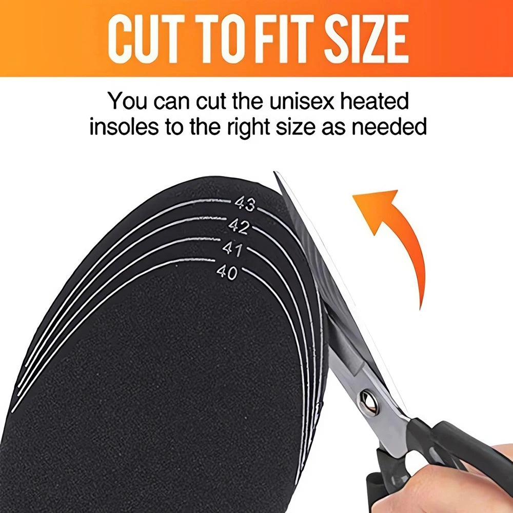 Cuttable USB Heated Shoe Insoles Winter Outdoor Feet Warm Sock Pad