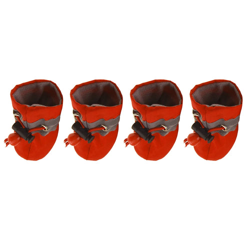 4pcs/set Waterproof Pet Dog Shoes Anti-slip Rain Snow Boot Footwear