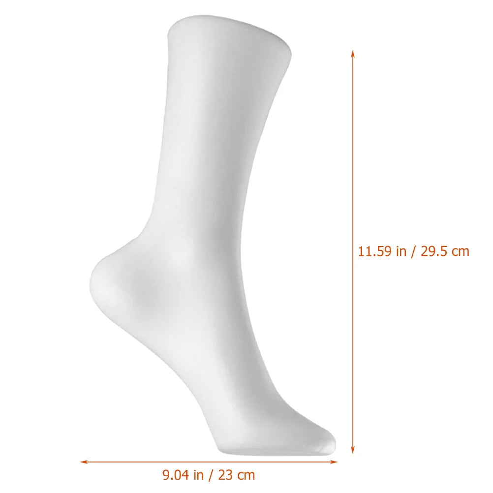 2pcs Foot Sock Mannequin Foot Mold Women'S Socks Photo Display Short