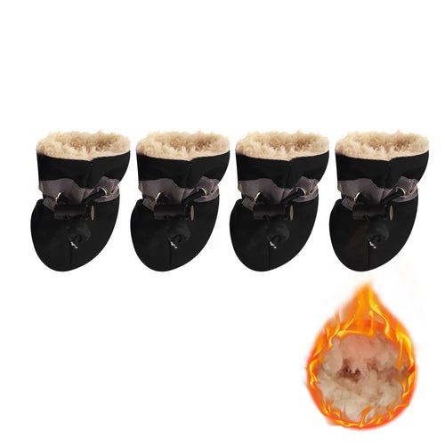 4pcs/set Waterproof Pet Dog Shoes Anti-slip Rain Snow Boot Footwear