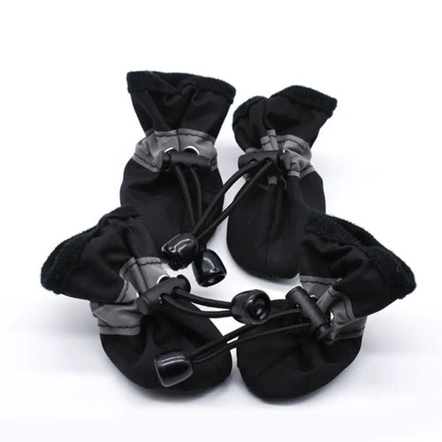 4pcs/set Waterproof Winter Pet Dog Shoes Anti-slip Rain Snow Boots