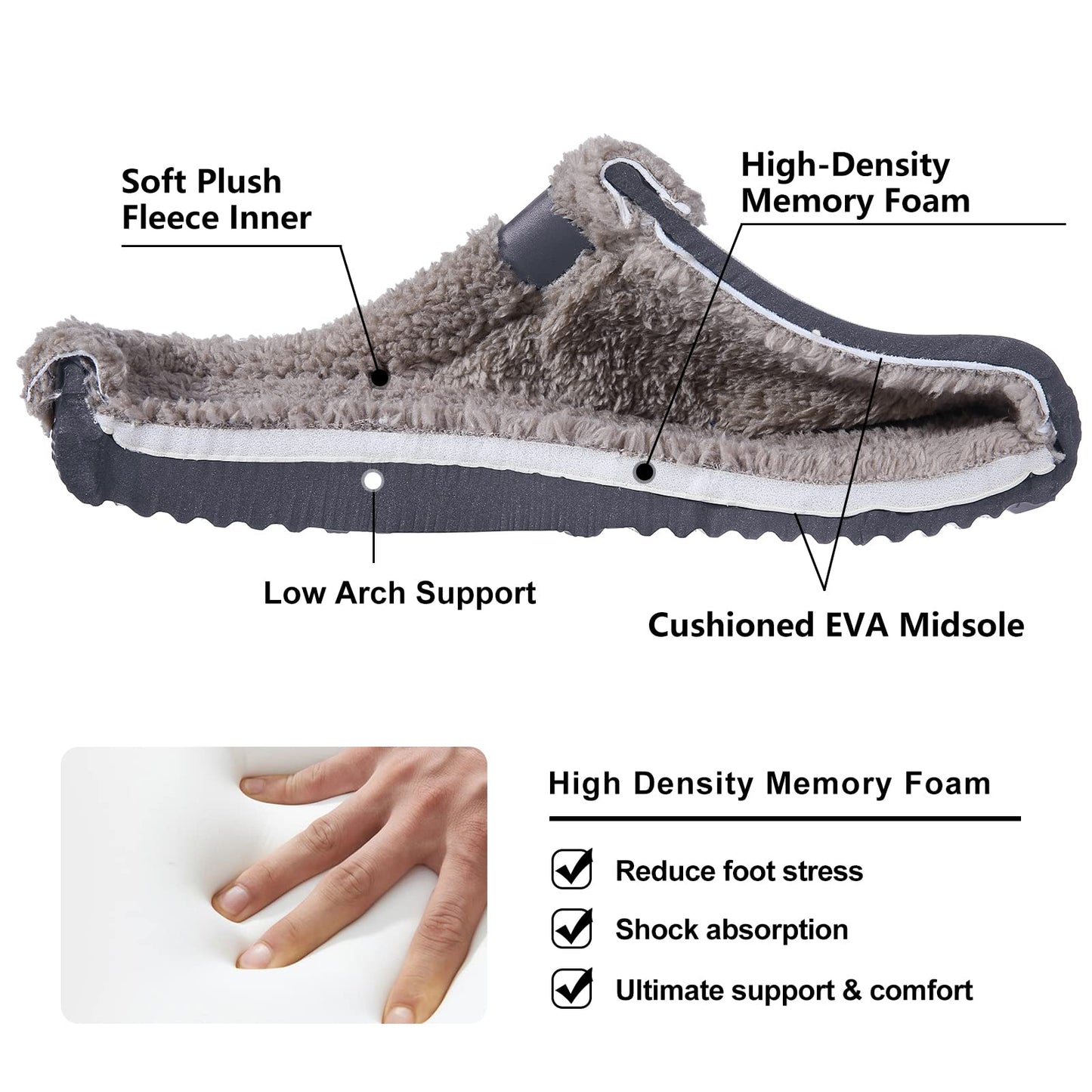 Shevalues Winter Plush Slippers For Women Men Soft Furry Slippers
