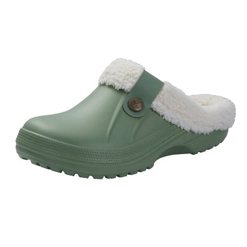 Shevalues Winter Plush Slippers For Women Men Soft Furry Slippers