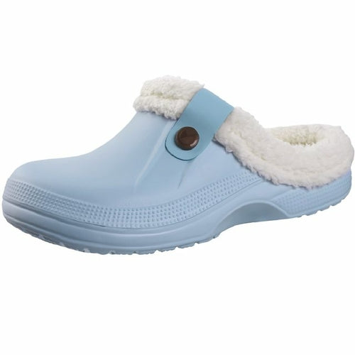 Shevalues Winter Plush Slippers For Women Men Soft Furry Slippers
