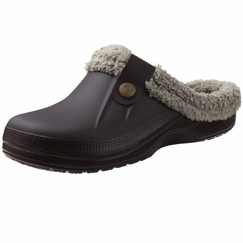 Shevalues Winter Plush Slippers For Women Men Soft Furry Slippers