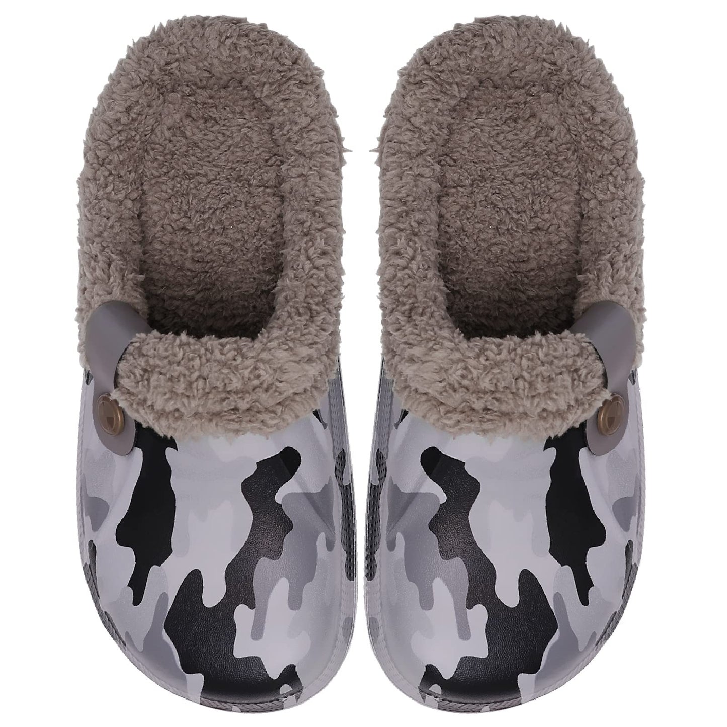 Shevalues Winter Plush Slippers For Women Men Soft Furry Slippers