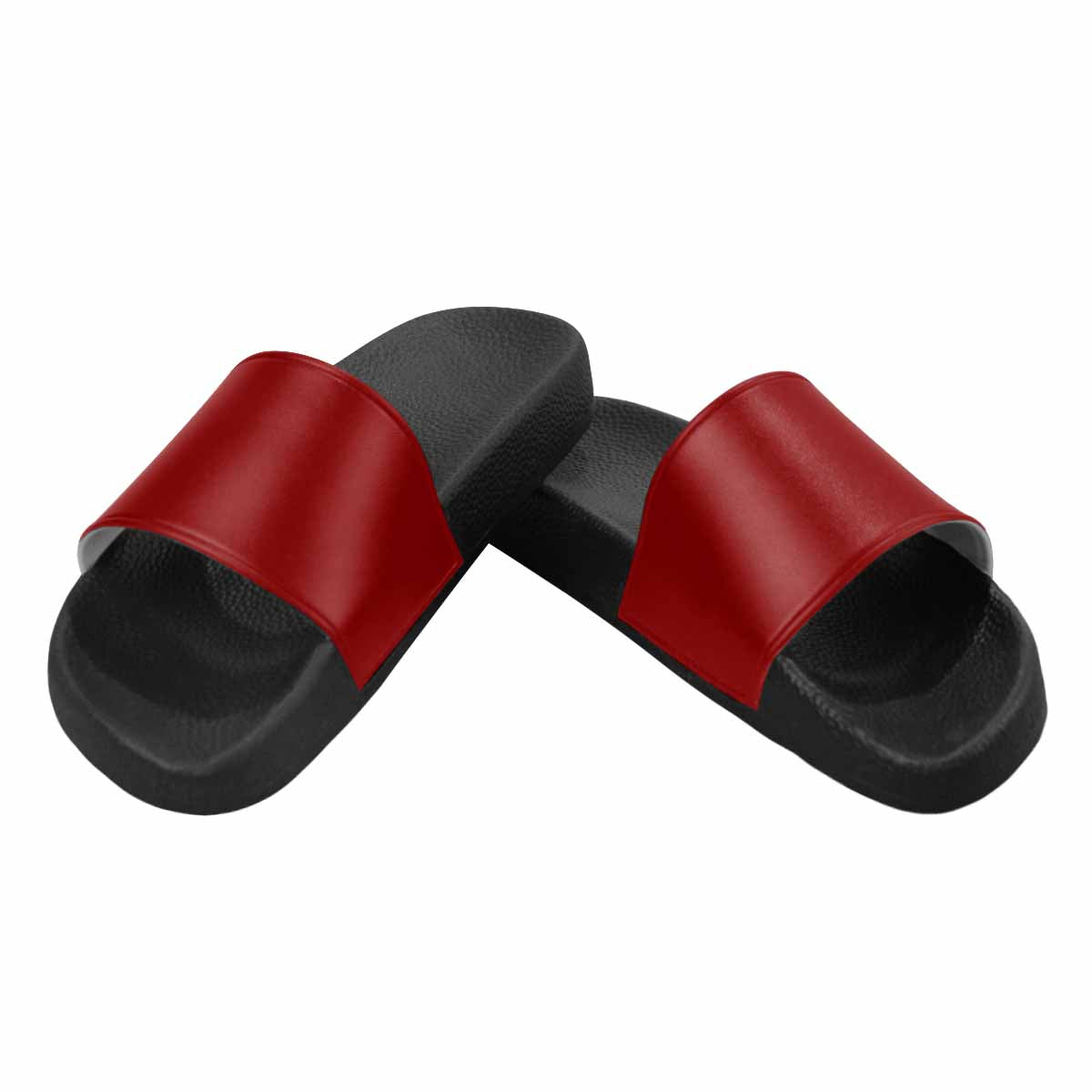 Womens Slide Sandals, Maroon Red