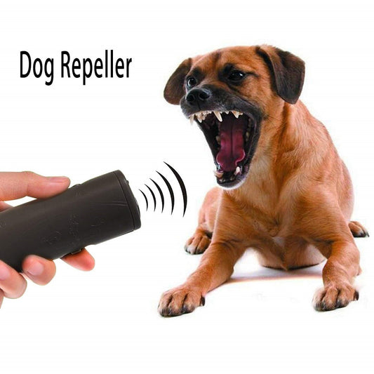 3 in 1 Pet Dog Repeller Whistle Ultrasonic Anti Barking Stop Bark