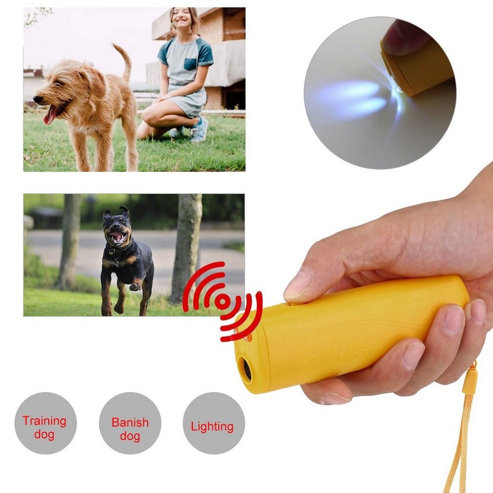 3 in 1 Pet Dog Repeller Whistle Ultrasonic Anti Barking Stop Bark