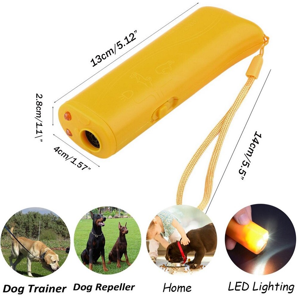 3 in 1 Pet Dog Repeller Whistle Ultrasonic Anti Barking Stop Bark