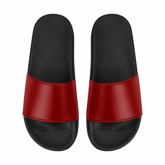 Womens Slide Sandals, Maroon Red