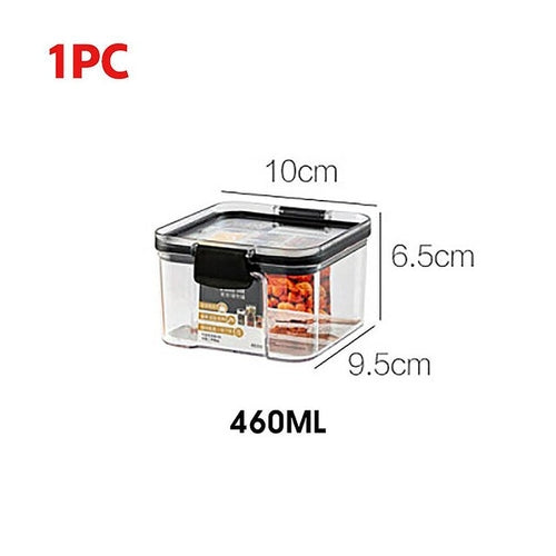 460-1800ml Plastic Food Storage Box Sets Stackable Kitchen Sealed Jar