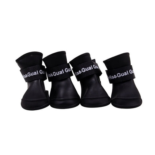 4pc/set Pet Dog Rain Shoes Anti Slip Waterproof Cat Shoe Rubber Boots