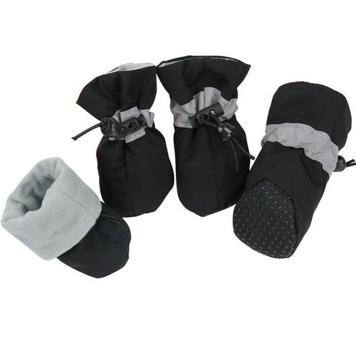 4pcs Antiskid Puppy Shoes Waterproof Winter Pet Dog Anti slip Rain