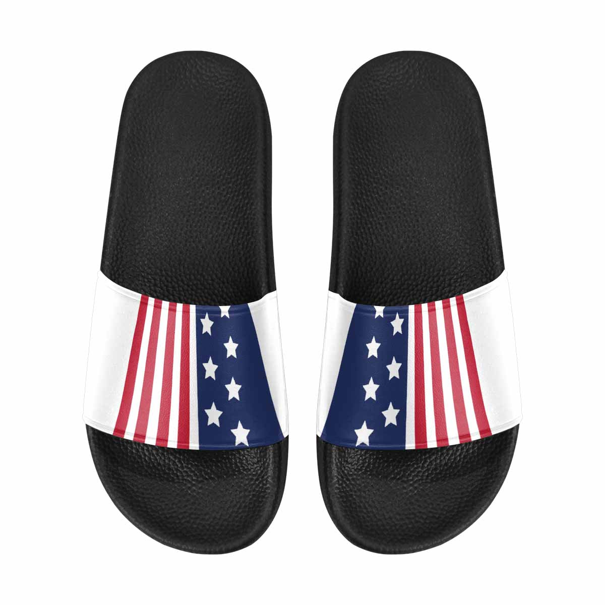 Mens Slide Sandals, Stars and Stripes Print