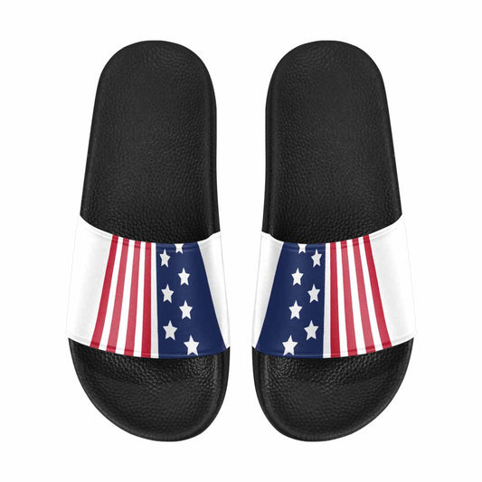 Mens Slide Sandals, Stars and Stripes Print