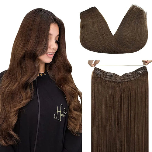 Wire Hair Extension Ombre Wire Real Human Hair Extensions Natural Remy