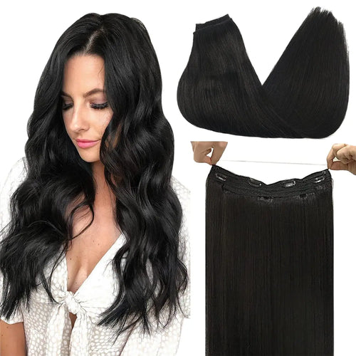 Wire Hair Extension Ombre Wire Real Human Hair Extensions Natural Remy