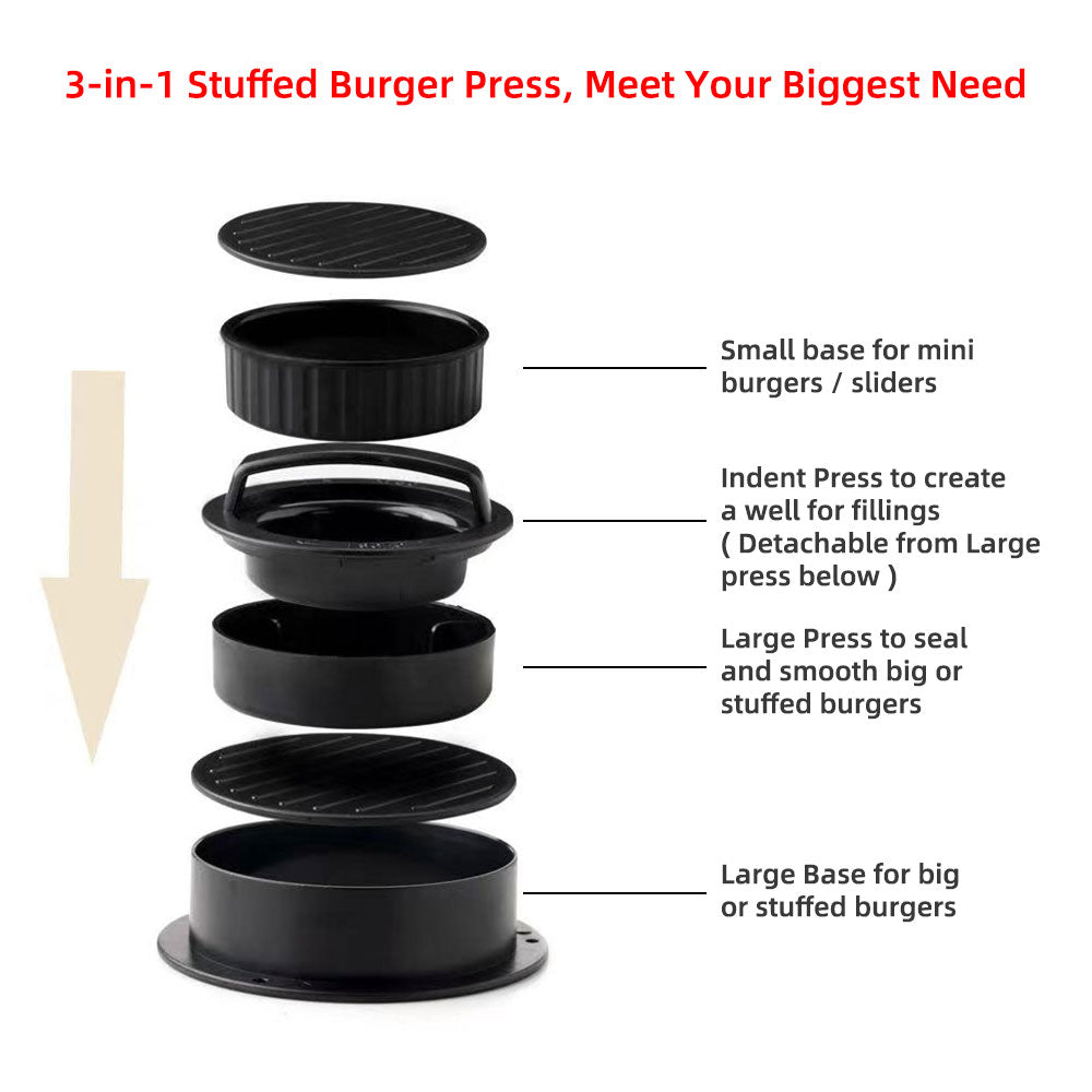 Abs Hamburger Meat Press Maker Round Shape Non-stick Stuffed Burger
