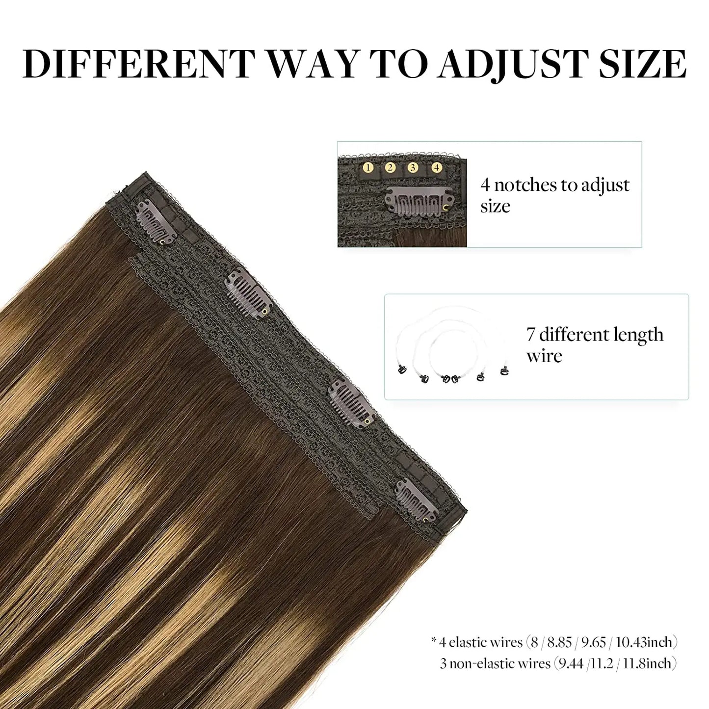 Wire Hair Extension Ombre Wire Real Human Hair Extensions Natural Remy