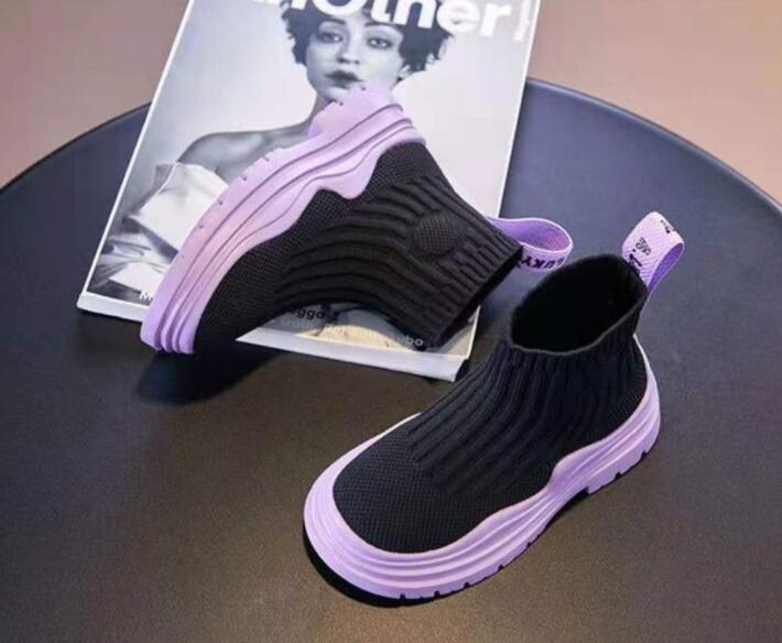 Boy/Girls shoes socks shoes 2022 spring high top boots breathable mesh