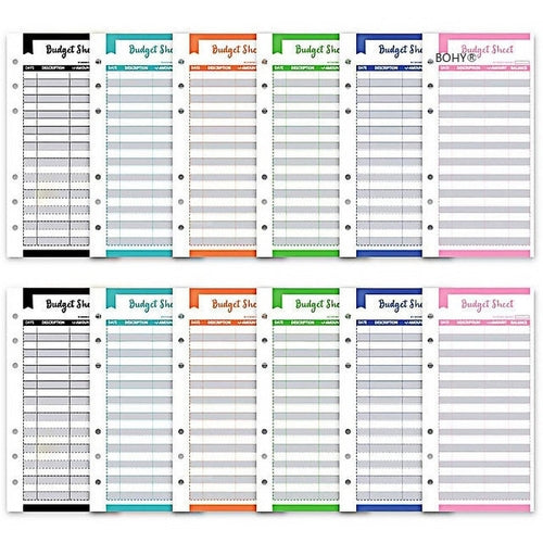 Budget Planner 2023 Cash Envelope Savings Money 6 Holes Binder for