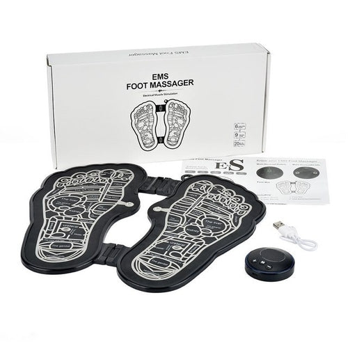 Electric EMS Foot Massage Pad Feet Muscle Stimulator Foldable Massager