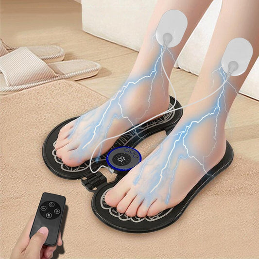 Electric EMS Foot Massage Pad Feet Muscle Stimulator Foldable Massager