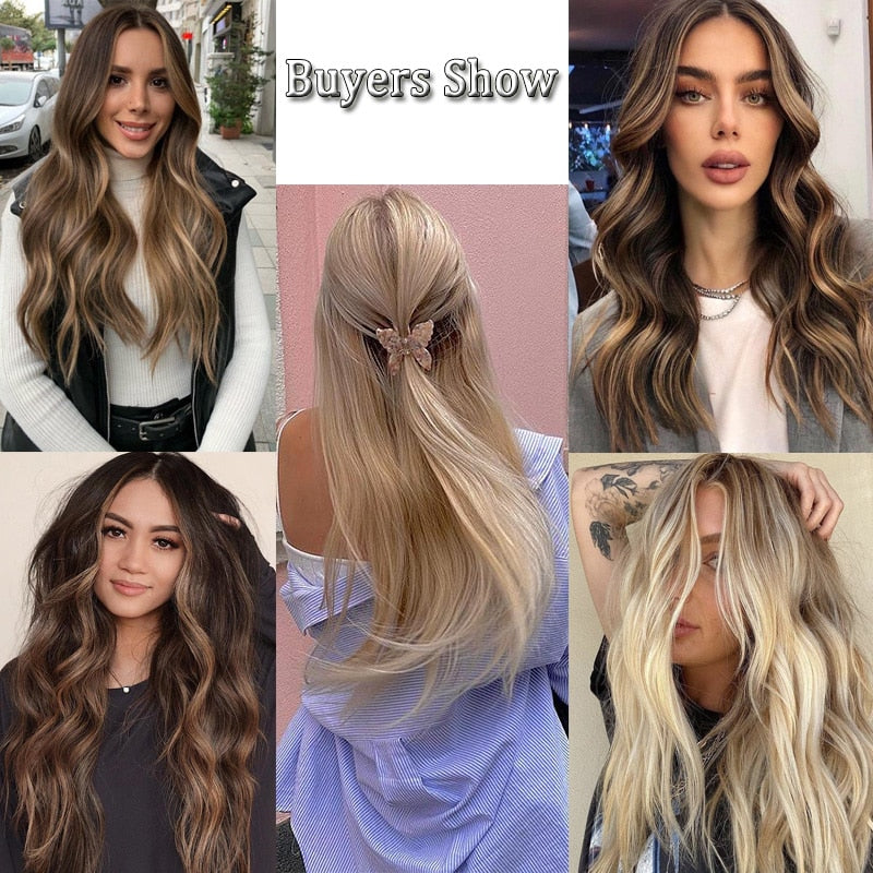 Fish Line Hair Extension Ombre Wire Human Hair Extension Natural Remy