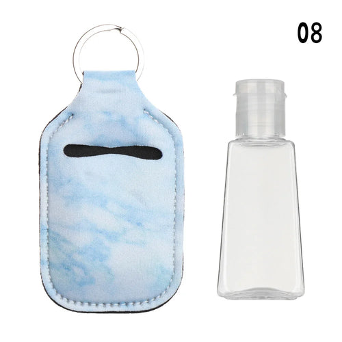 30ml New Empty Hand Sanitizer Bottle Portable Keychain Holder Reusable