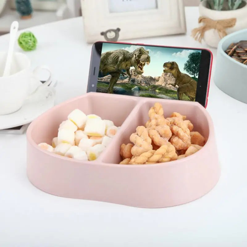 Plates For Food Creative Shape Lazy Snack Bowl Plastic Double Layers