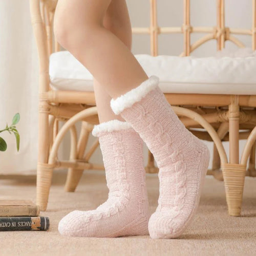 Women Winter Socks Plus Thicken Warm Soft Cotton Sock Home Non-Slip