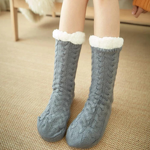 Women Winter Socks Plus Thicken Warm Soft Cotton Sock Home Non-Slip